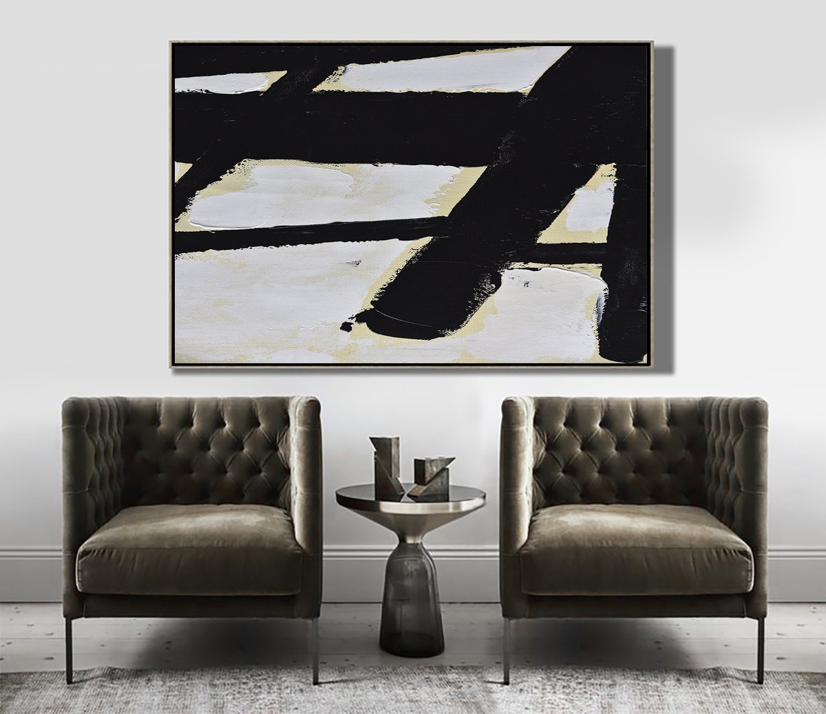 Horizontal Palette Knife Minimalist Art #C43Z - Click Image to Close